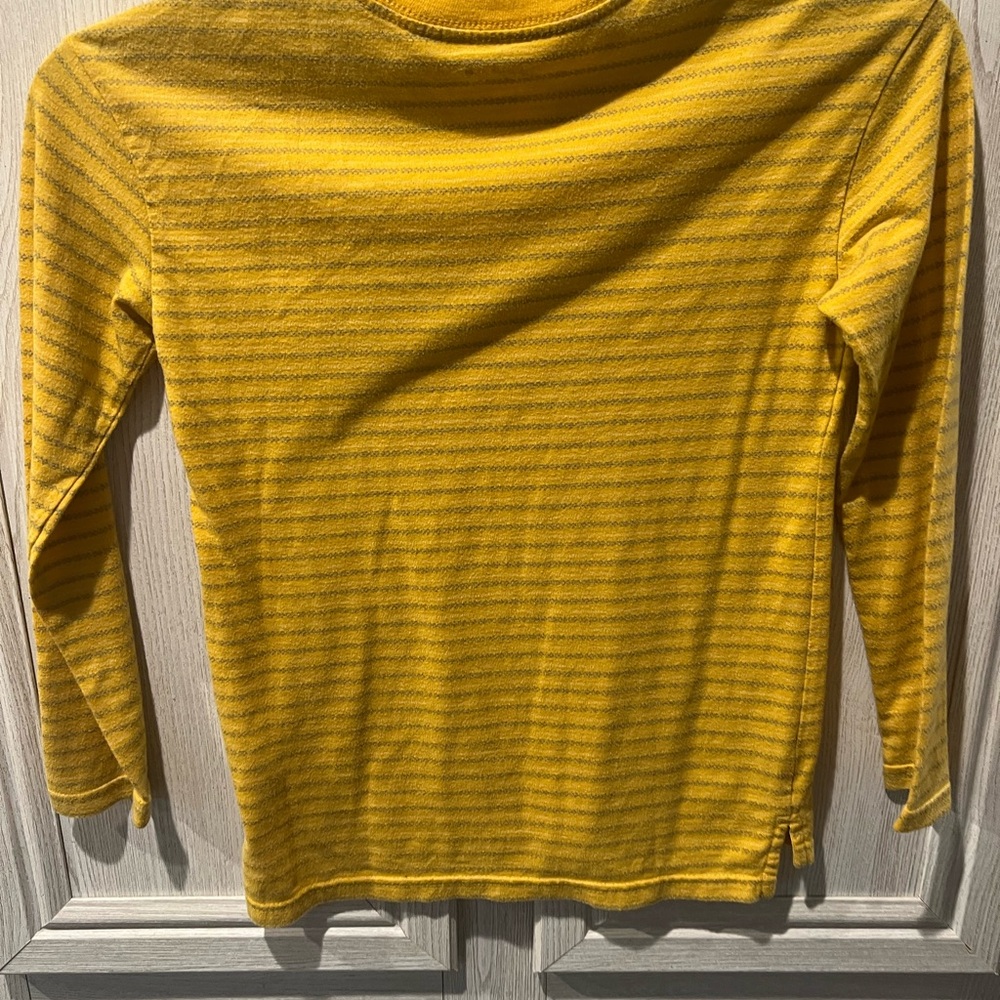 Cat & Jack Yellow and Gray Striped Shirt